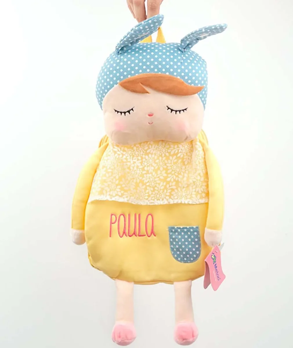 Mochila Personalizada Muñeca Metoo Amarilla Mi Pipo