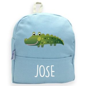 Mochila Personalizada Infantil Cocodrilo con Nombre Boann