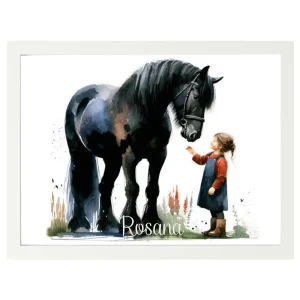 Cuadro Infantil Decorativo Cabello Negro