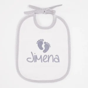 Babero Personalizado Bebé Bordado Pies Nanetes