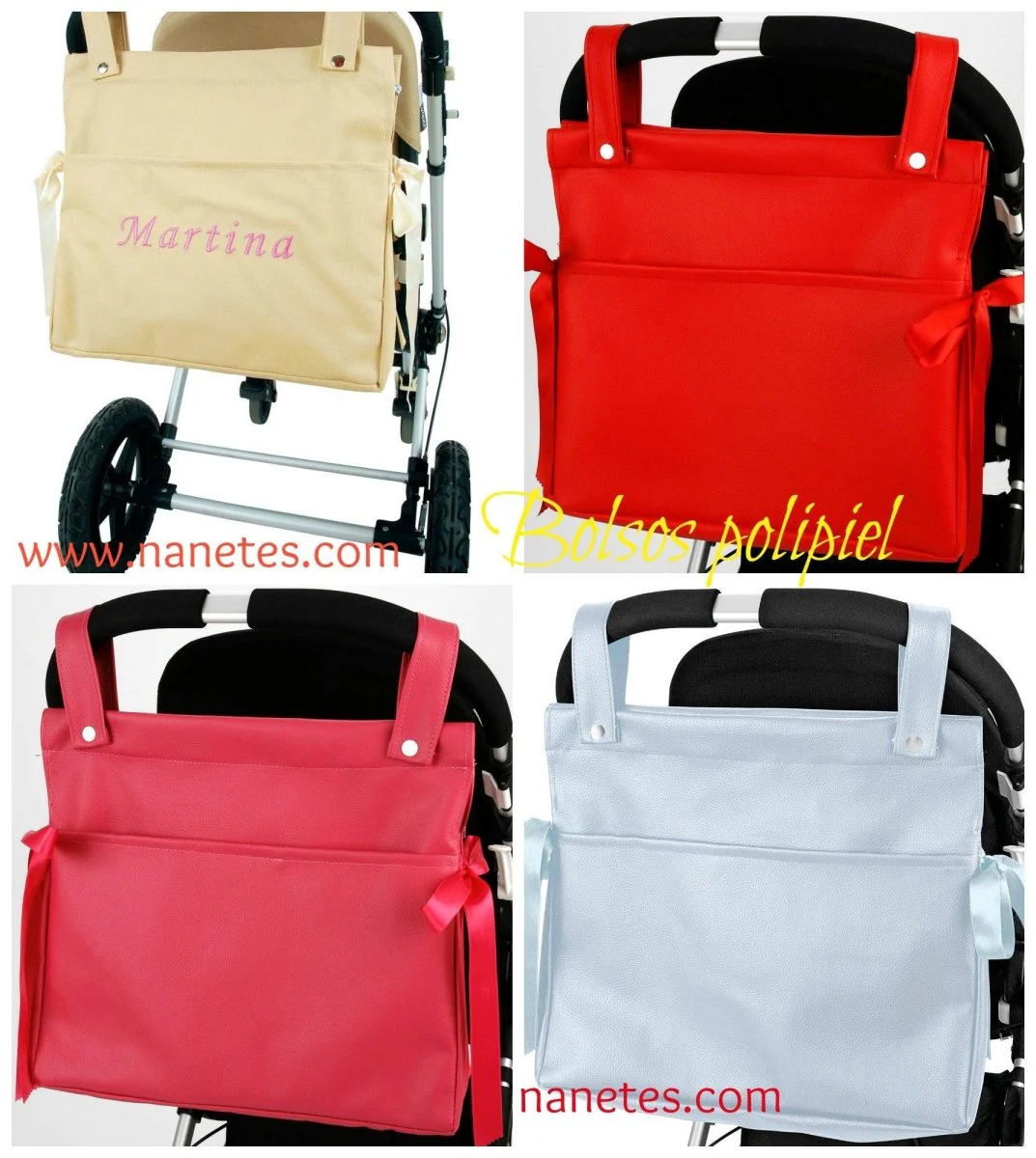 Bolso Talega Polipiel Personalizada Carro Bebé Nanetes - Imagen 7