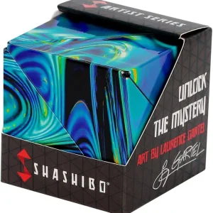 SHASHIBO Cubo Transformable – Cubo Antiestrés Patentado y Galardonado con 36 Imanes de Tierras Raras – Se Transforma en Más de 70 Formas (Mystic Ocean)