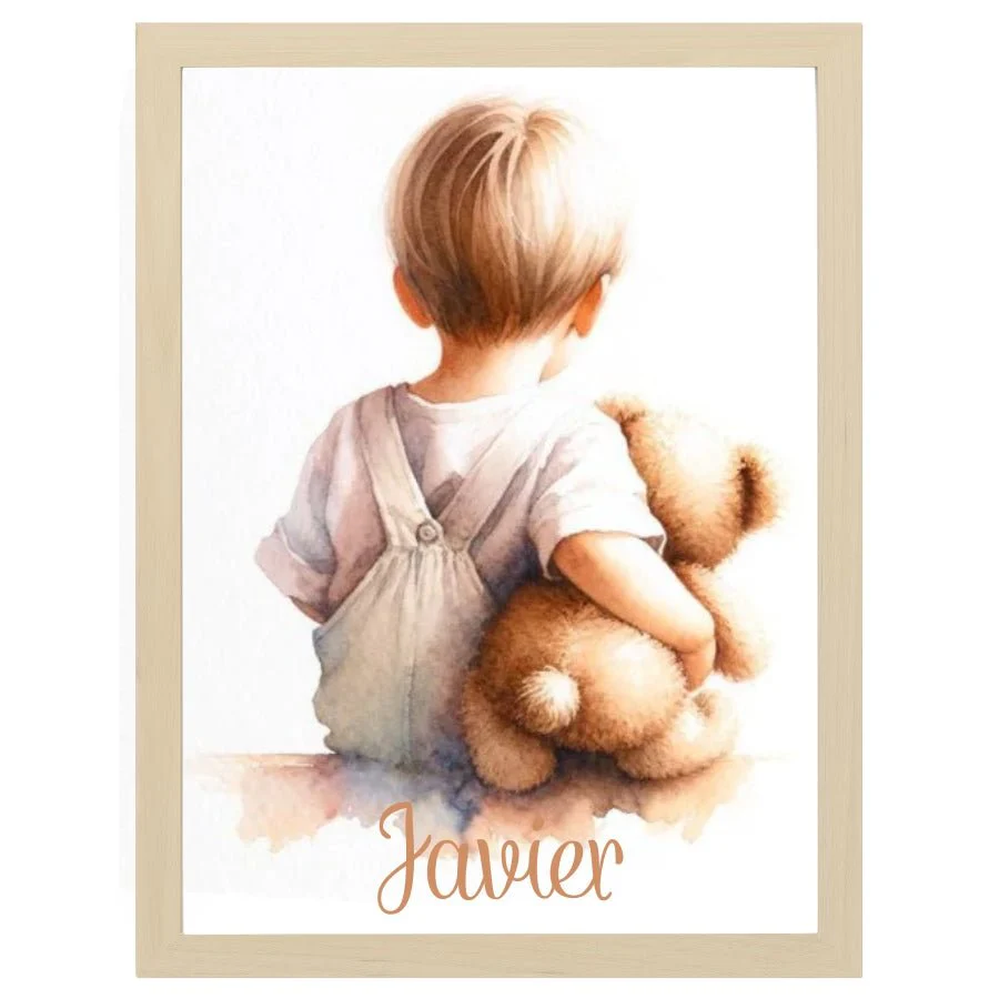 Cuadro Infantil Decorativo Bebé con Teddy - Imagen 7