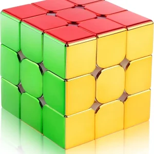 D-FantiX Espejo Magnético Reflectante Velocidad Cubo 3x3x3, Cyclone Boys Original Stickerless Cubo Mágico, 3D Brain Teaser Cubo, Personalizado Cubo Brillante Puzzles Regalo para Niños Adultos (56mm)