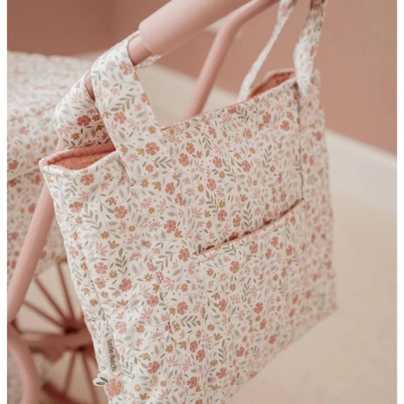 Bolso juguete muñecas flores rosa Little Duch - Imagen 6