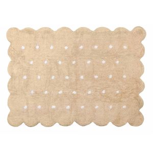 Alfombra Infantil Lavable Cookie Beige