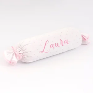 Cojín Caramelo Personalizado Estrellas Rosa