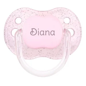 Chupete Personalizado Bebé Mi Pipo New Classic Rosa Purpurina