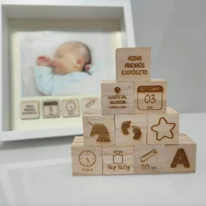 Bloques Madera Personalizados Datos Nacimiento