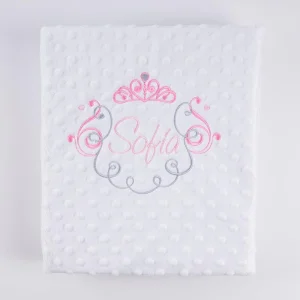 Manta Personalizada Bebé Corona Espirales Nanetes